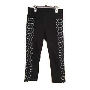 Athleta black & white capri - medium